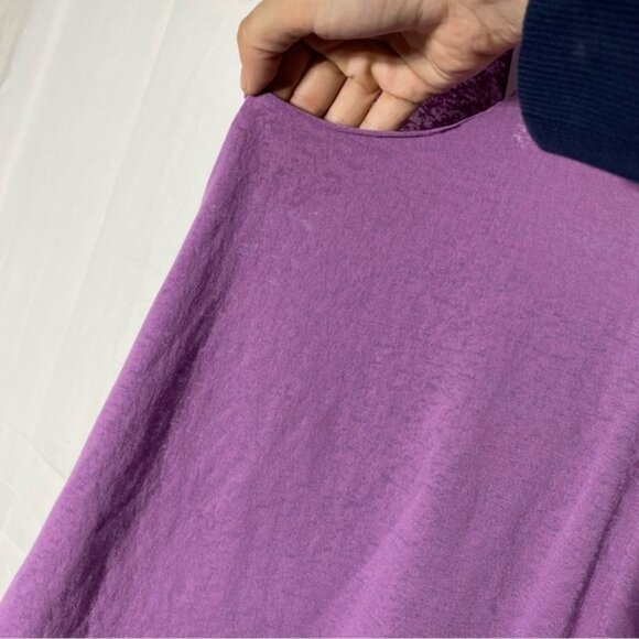 Element Purple Semi Sheer Gathered Front Tank Top L - Picture 8 of 14